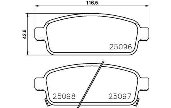 Brake Pad Set, disc brake 8DB 355 015-221 Hella, Image 4