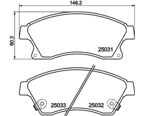 Brake Pad Set, disc brake 8DB 355 015-231 Hella Pagid GmbH