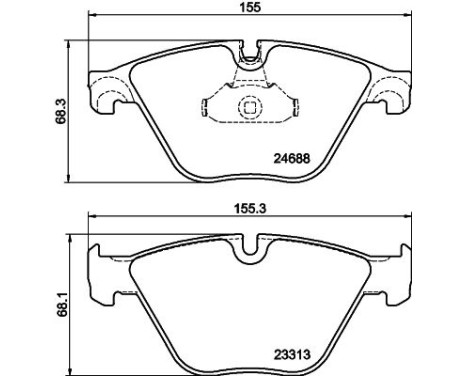 Brake Pad Set, disc brake 8DB 355 015-261 Hella, Image 4