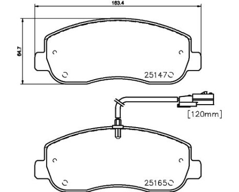Brake Pad Set, disc brake 8DB 355 015-291 Hella, Image 4