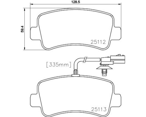 Brake Pad Set, disc brake 8DB 355 015-301 Hella, Image 4