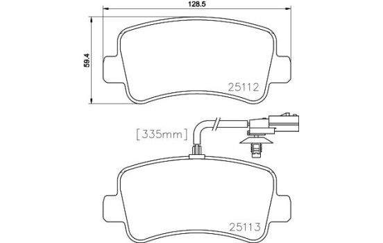 Brake Pad Set, disc brake 8DB 355 015-301 Hella, Image 4