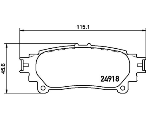 Brake Pad Set, disc brake 8DB 355 015-371 Hella, Image 4