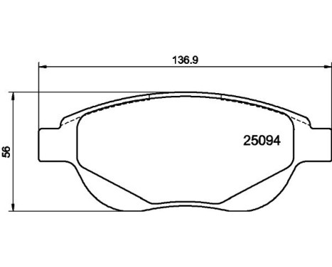 Brake Pad Set, disc brake 8DB 355 015-381 Hella, Image 4
