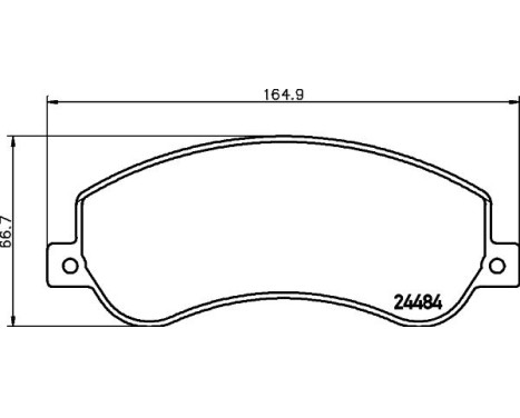 Brake Pad Set, disc brake 8DB 355 015-401 Hella, Image 4