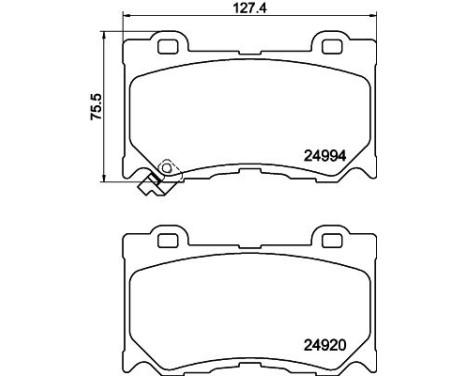 Brake Pad Set, disc brake 8DB 355 015-411 Hella, Image 4
