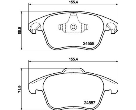 Brake Pad Set, disc brake 8DB 355 015-561 Hella, Image 7
