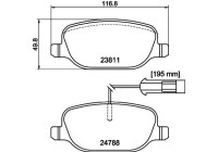Brake Pad Set, disc brake 8DB 355 015-571 Hella