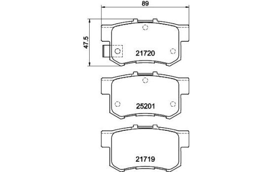Brake pad set, disc brake 8DB 355 015-611 Hella, Image 4