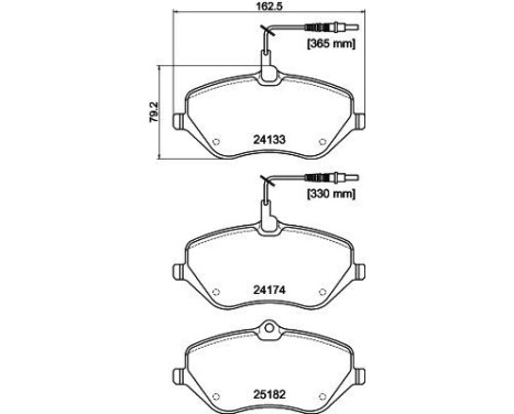 Brake Pad Set, disc brake 8DB 355 015-621 Hella, Image 4