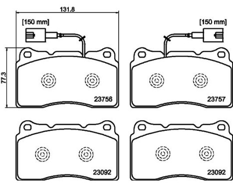 Brake Pad Set, disc brake 8DB 355 015-681 Hella, Image 4