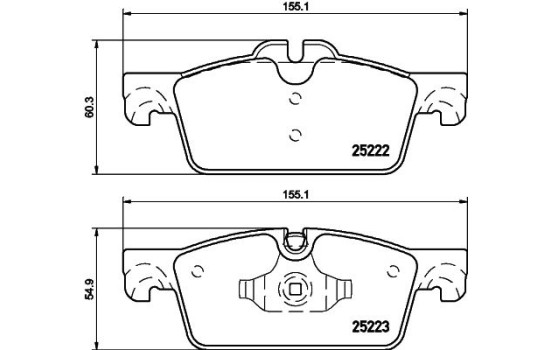 Brake Pad Set, disc brake 8DB 355 015-711 Hella, Image 4