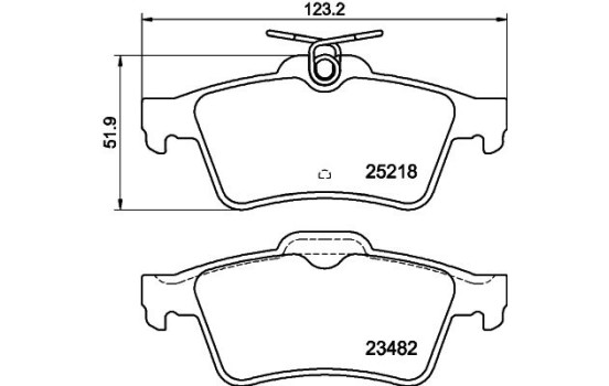 Brake Pad Set, disc brake 8DB 355 015-741 Hella, Image 4