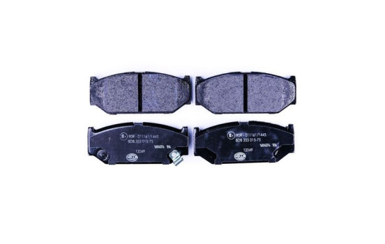 Brake pad set, disc brake 8DB 355 015-751 Hella