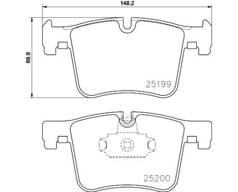 Brake Pad Set, disc brake 8DB 355 015-781 Hella, Image 4