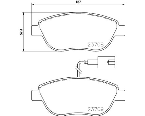 Brake Pad Set, disc brake 8DB 355 015-791 Hella, Image 7