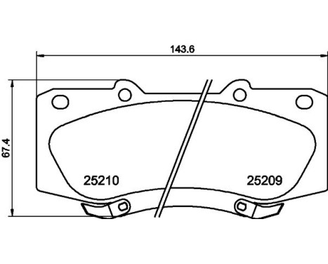 Brake Pad Set, disc brake 8DB 355 015-821 Hella, Image 4