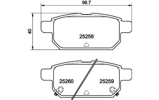 Brake Pad Set, disc brake 8DB 355 015-871 Hella, Image 4