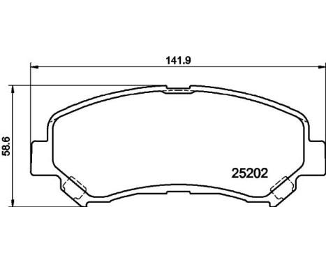 Brake Pad Set, disc brake 8DB 355 015-911 Hella, Image 4