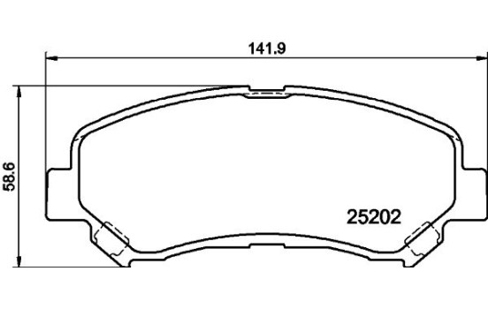 Brake Pad Set, disc brake 8DB 355 015-911 Hella, Image 4
