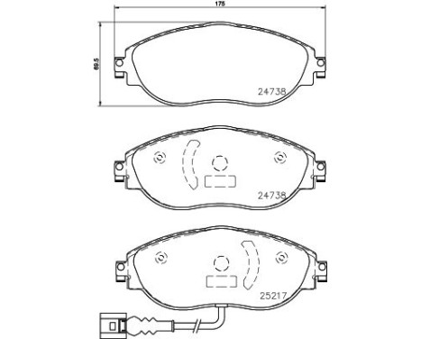 Brake Pad Set, disc brake 8DB 355 015-921 Hella, Image 4