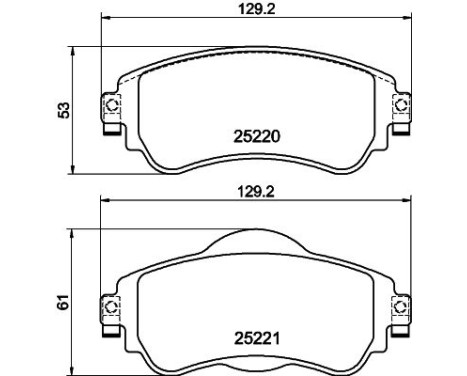 Brake Pad Set, disc brake 8DB 355 015-931 Hella, Image 4