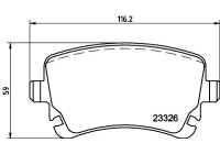 Brake Pad Set, disc brake 8DB 355 015-951 Hella
