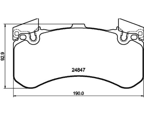 Brake Pad Set, disc brake 8DB 355 015-991 Hella, Image 4