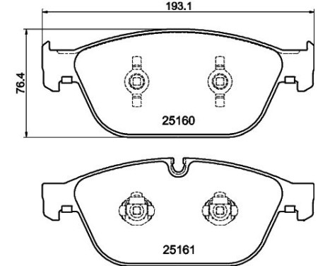 Brake Pad Set, disc brake 8DB 355 016-021 Hella, Image 4
