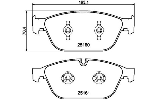 Brake Pad Set, disc brake 8DB 355 016-021 Hella, Image 4