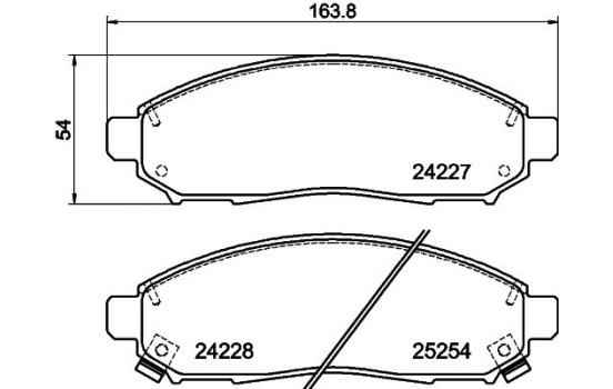 Brake Pad Set, disc brake 8DB 355 016-121 Hella, Image 4