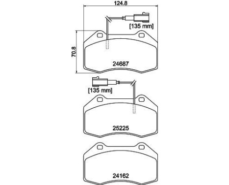 Brake Pad Set, disc brake 8DB 355 016-141 Hella, Image 4