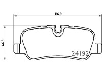 Brake Pad Set, disc brake 8DB 355 016-181 Hella Pagid GmbH