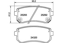 Brake Pad Set, disc brake 8DB 355 016-221 Hella