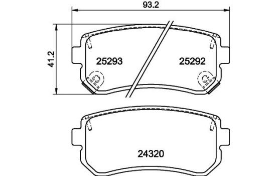 Brake Pad Set, disc brake 8DB 355 016-221 Hella, Image 4