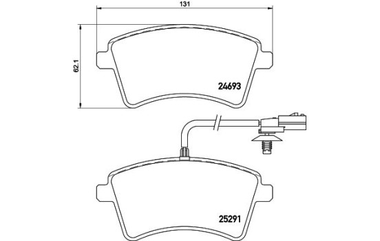 Brake Pad Set, disc brake 8DB 355 016-241 Hella, Image 4