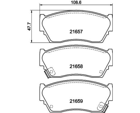 Brake Pad Set, disc brake 8DB 355 016-351 Hella, Image 4