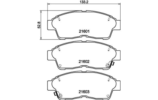 Brake Pad Set, disc brake 8DB 355 016-421 Hella, Image 4
