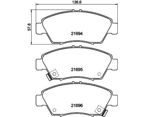 Brake Pad Set, disc brake 8DB 355 016-461 Hella, Image 4