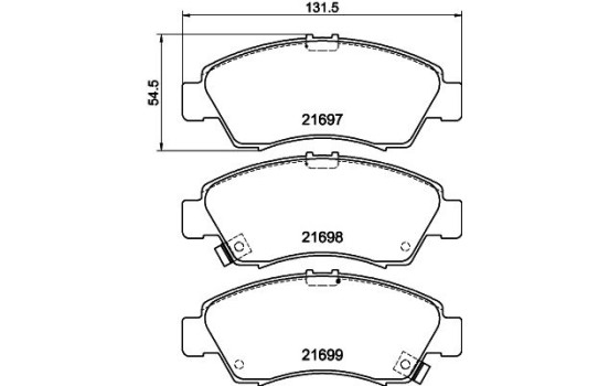 Brake Pad Set, disc brake 8DB 355 016-521 Hella, Image 4