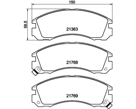 Brake Pad Set, disc brake 8DB 355 016-531 Hella, Image 4