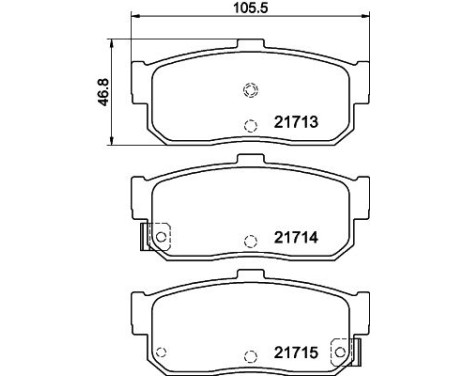 Brake Pad Set, disc brake 8DB 355 016-561 Hella, Image 4