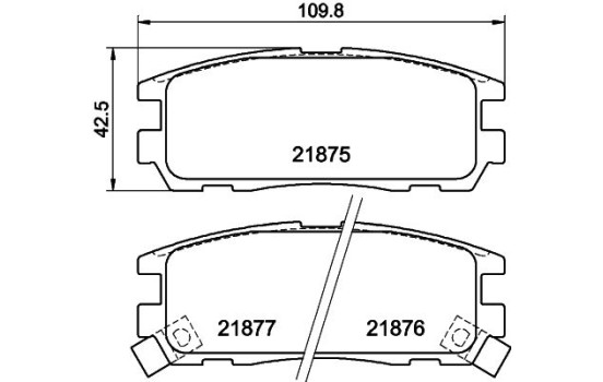 Brake Pad Set, disc brake 8DB 355 016-621 Hella, Image 4