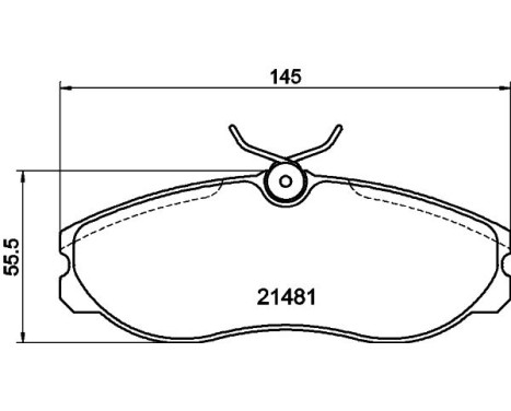 Brake Pad Set, disc brake 8DB 355 016-651 Hella, Image 4