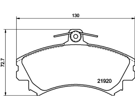 Brake Pad Set, disc brake 8DB 355 016-681 Hella, Image 4