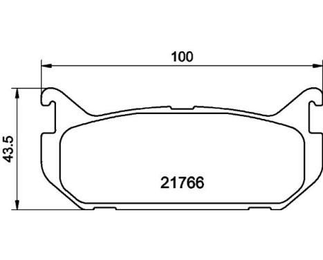 Brake Pad Set, disc brake 8DB 355 016-711 Hella, Image 4
