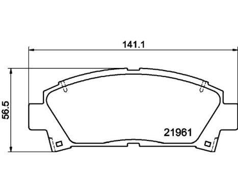 Brake Pad Set, disc brake 8DB 355 016-721 Hella, Image 4