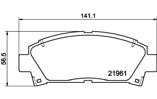 Brake Pad Set, disc brake 8DB 355 016-721 Hella, Image 4