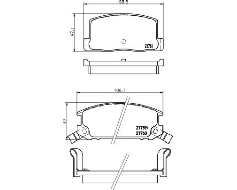 Brake Pad Set, disc brake 8DB 355 016-741 Hella, Image 4