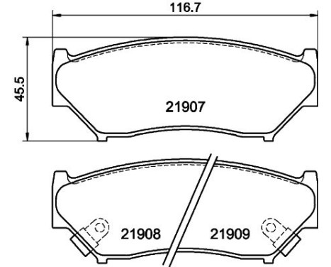 Brake Pad Set, disc brake 8DB 355 016-911 Hella, Image 4